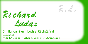 richard ludas business card